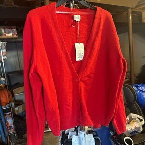 Target Bright Red Women's Cardigan